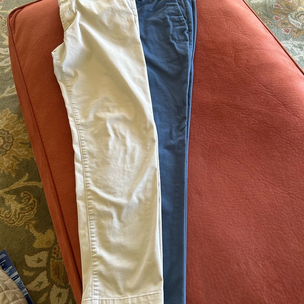 Express Cream and Blue Pants Set
